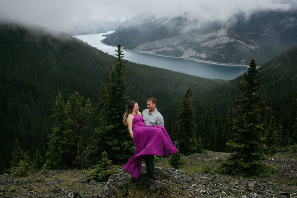 Hiking Engagement Session in Canmore