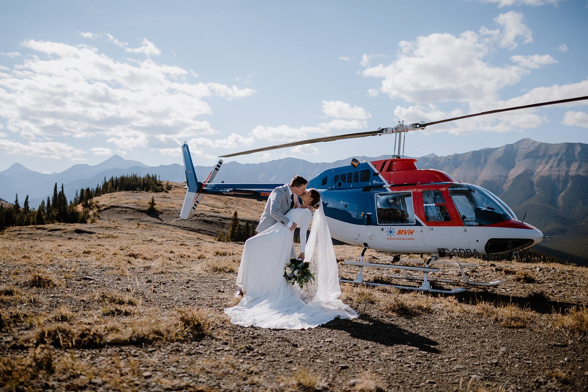 Canmore Helicopter Wedding