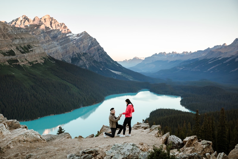 how to plan a surprise proposal in Banff